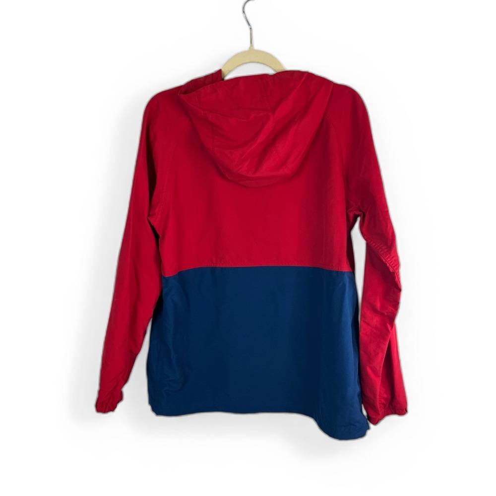 L.L. Bean Anorak Pullover Jacket Men’s Small Red Blue Hooded Windbreaker Outdoor - Picture 6 of 6